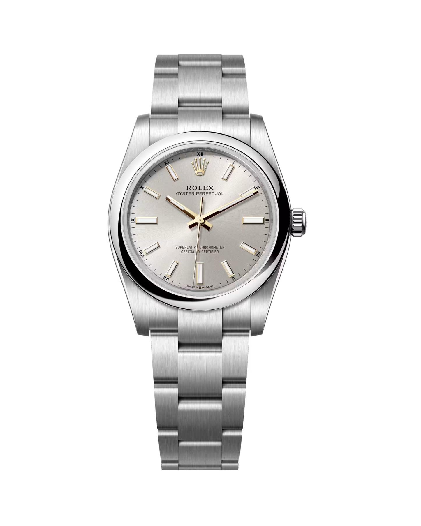 Rolex Oyster Perpetual 34mm Silver Dial 124200