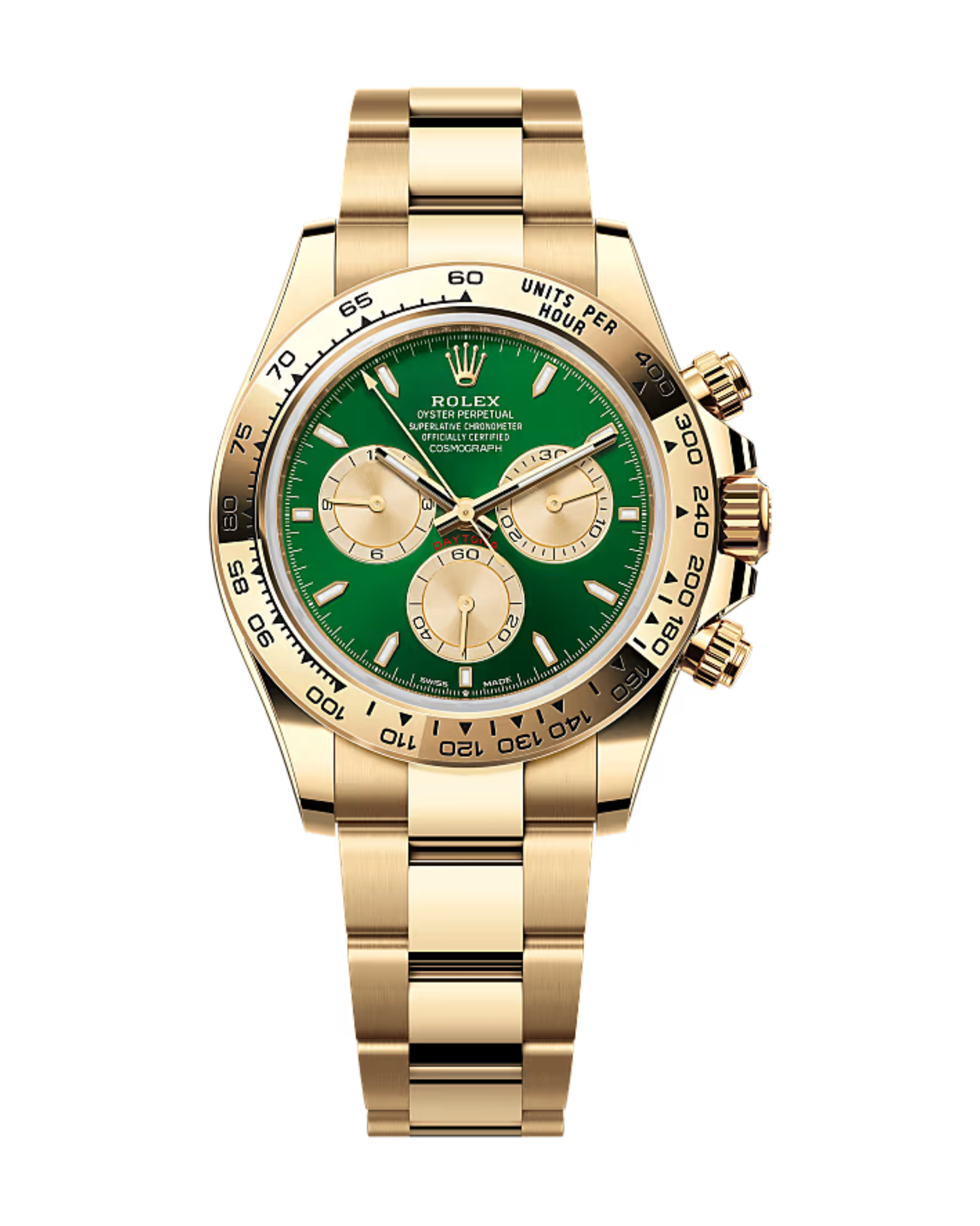 Rolex Yellow Gold Cosmograph Daytona Bright Green & Golden 126508