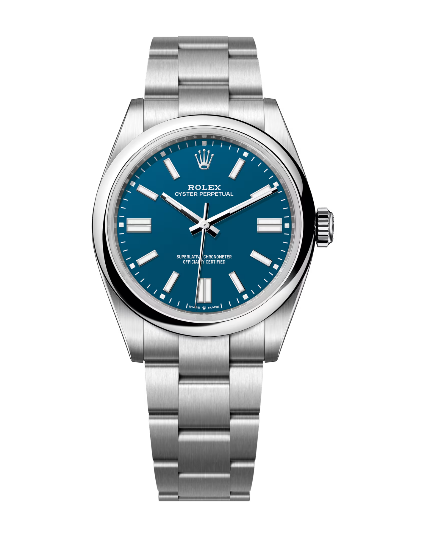 Rolex Oyster Perpetual 41mm Med Blue Dial 134300