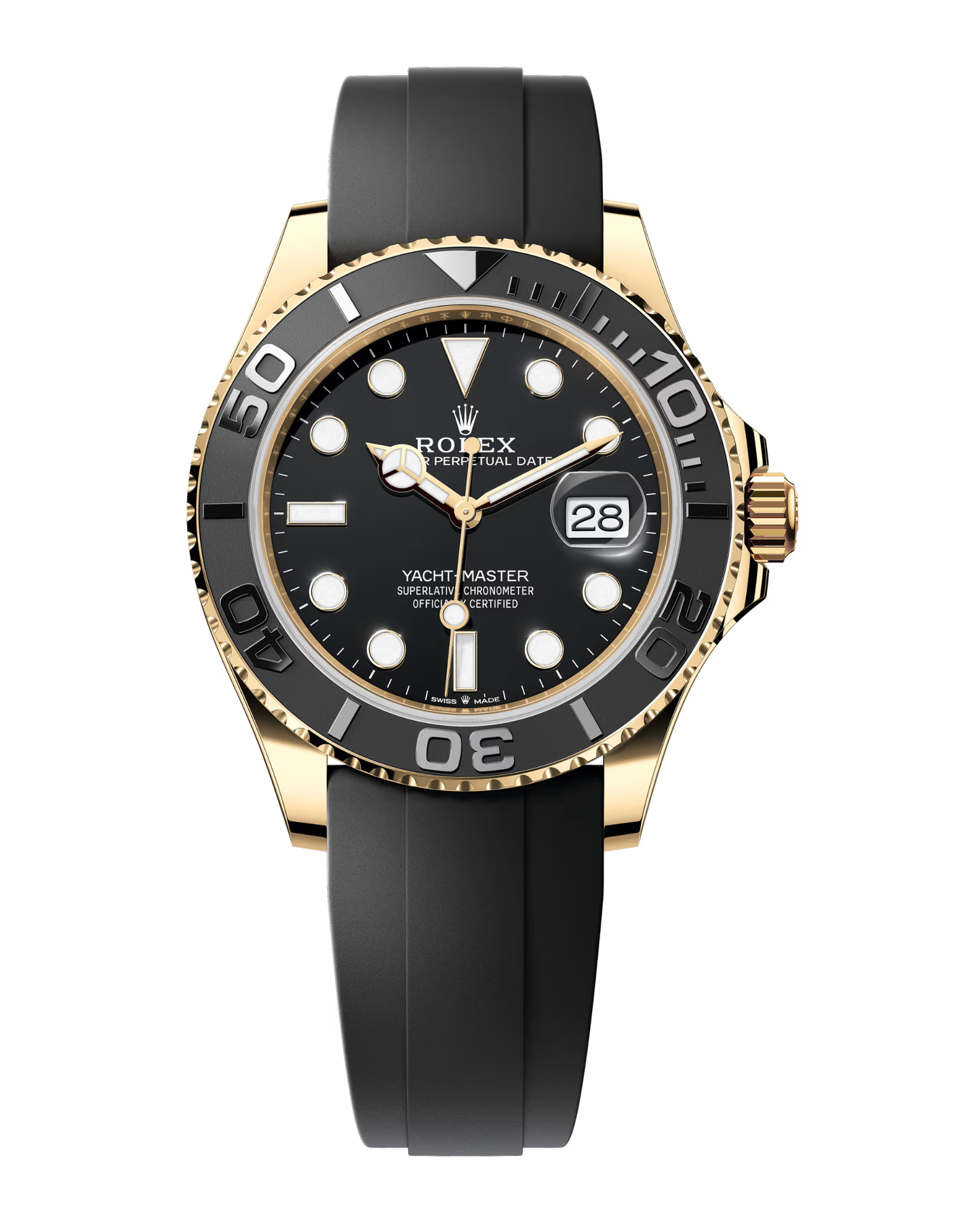 Yacht-Master 42mm Black Dial Yellow Gold Oysterflex 226658