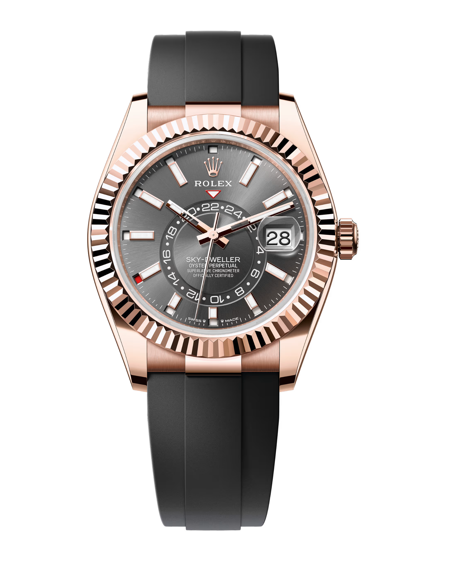 Sky-Dweller Rose Gold Slate Dial Oysterflex 336235