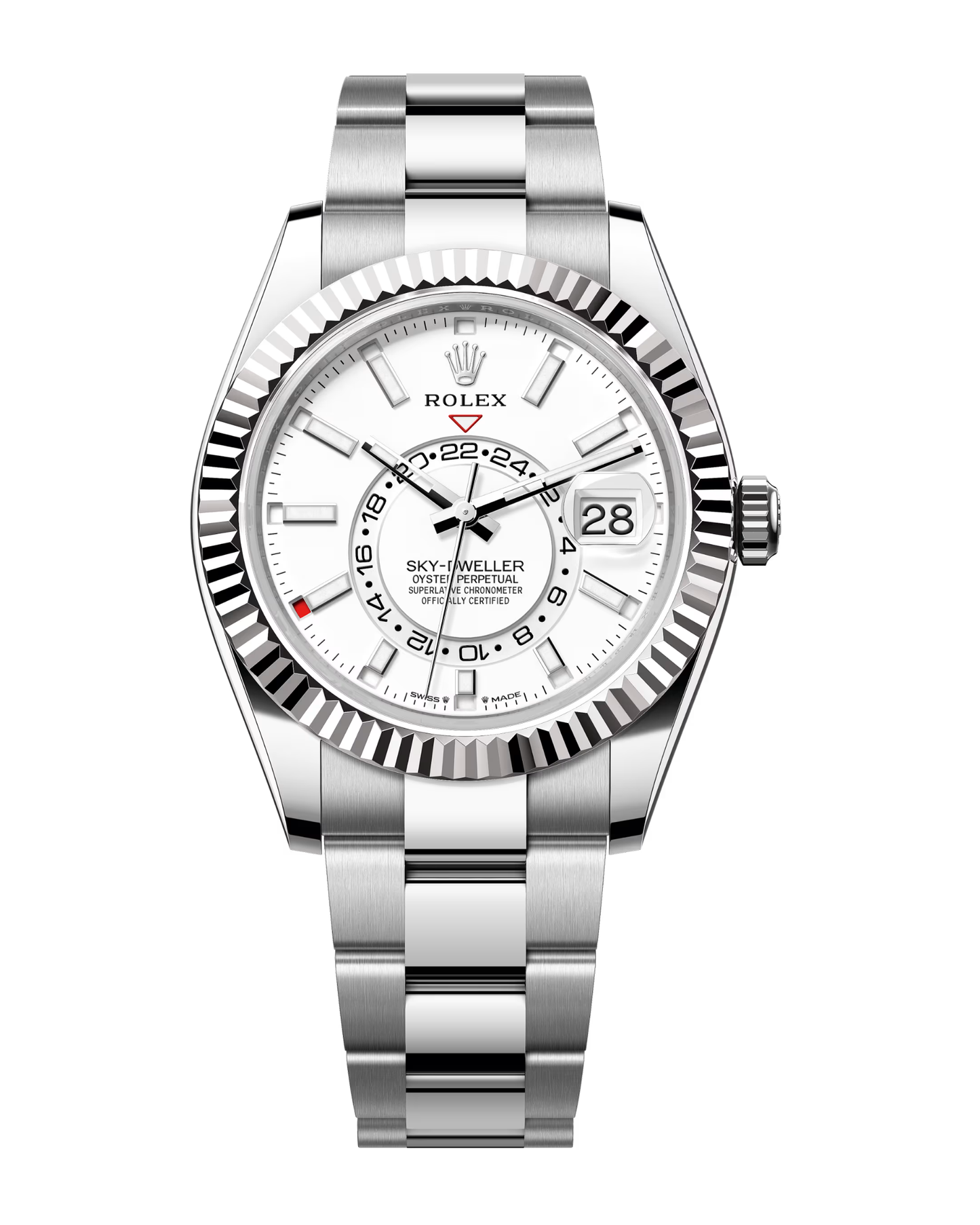Sky-Dweller White Gold & Stainless White Dial Oyster 336934