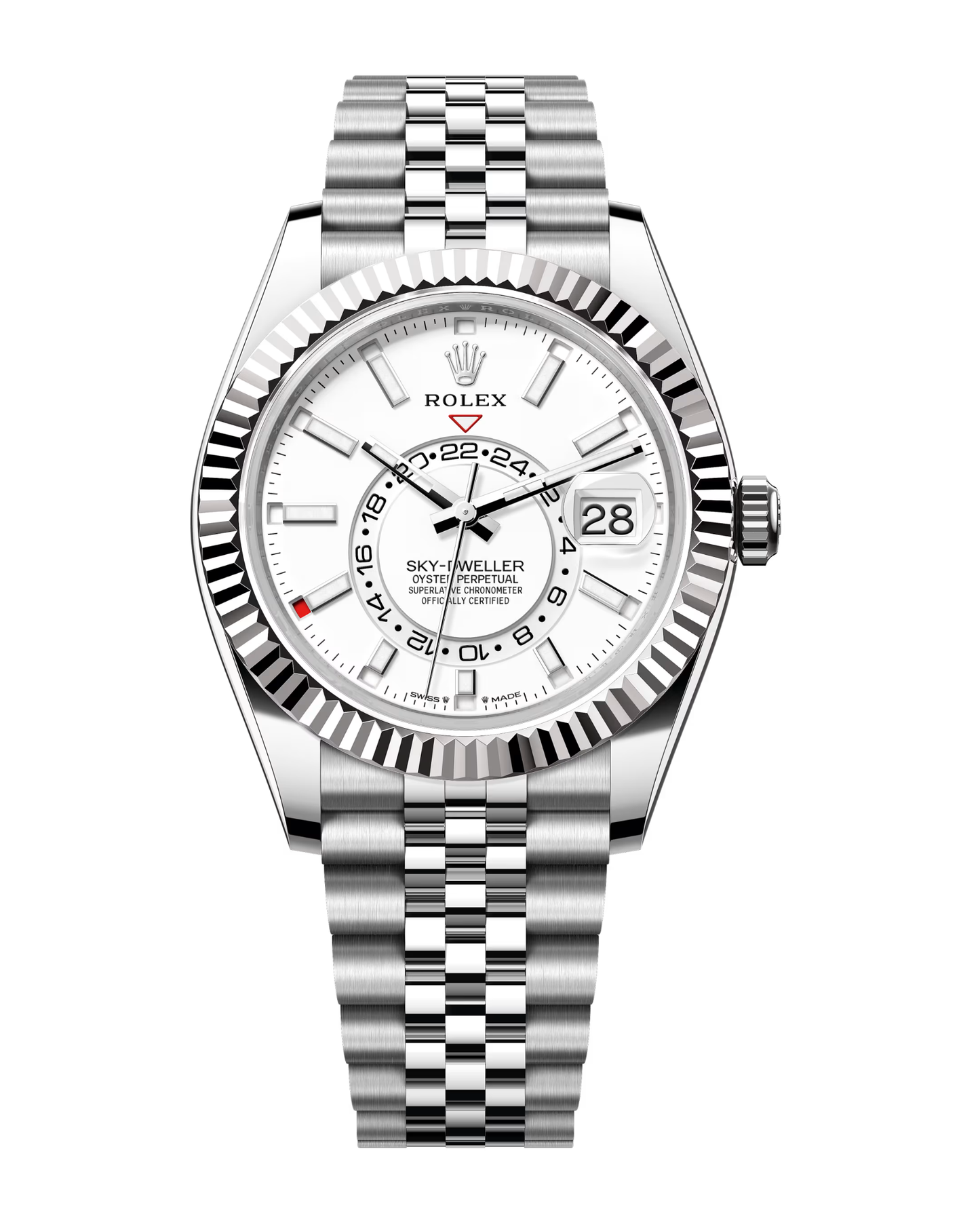 Sky-Dweller White Gold & Stainless White Dial Jubilee 336934