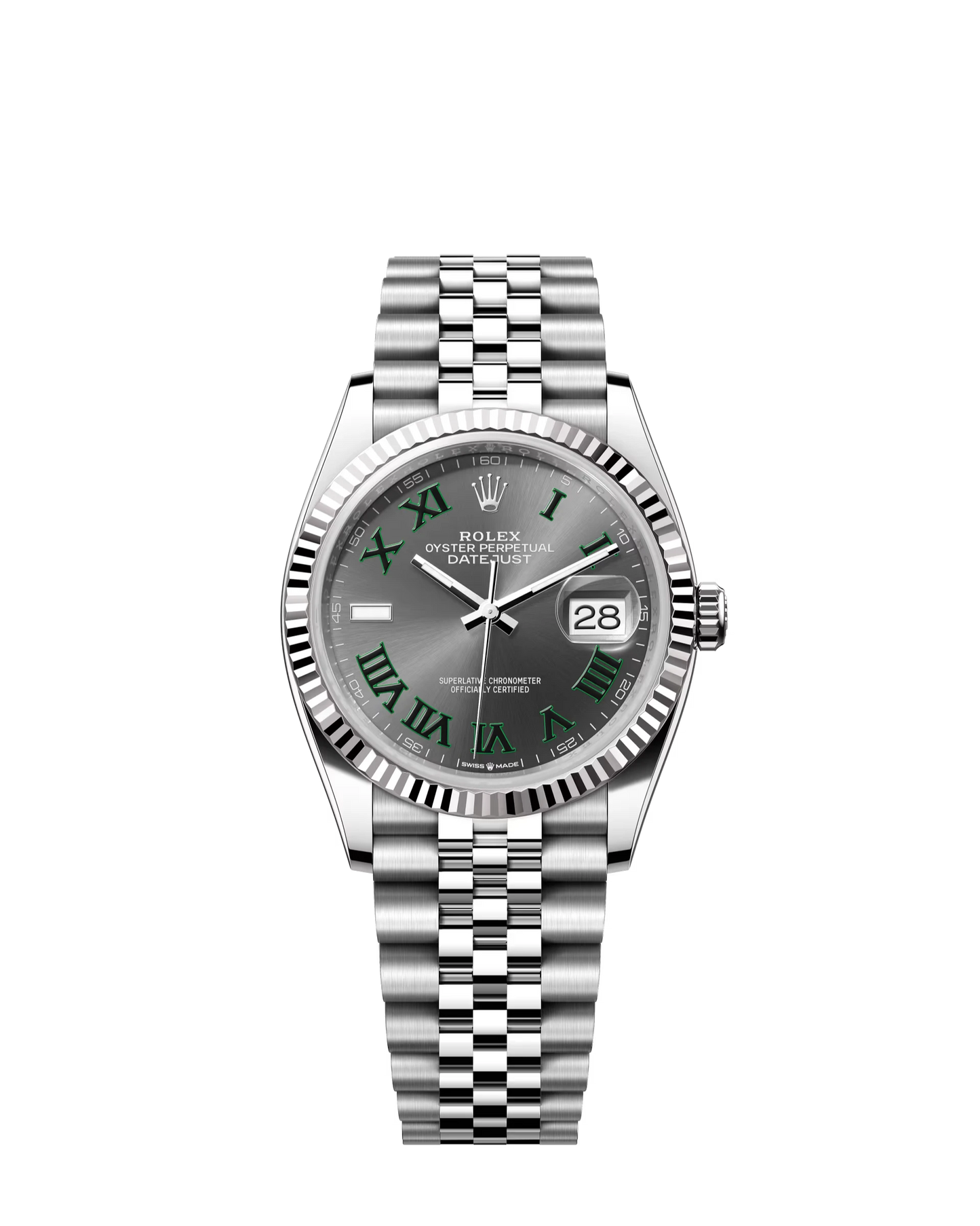 Rolex Datejust 36mm "Wimbledon" Fluted Jubilee (126234) 2025