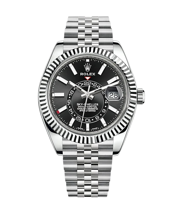 Rolex Sky-Dweller Black Dial Oystersteel/White Gold Jubilee 42mm 326934