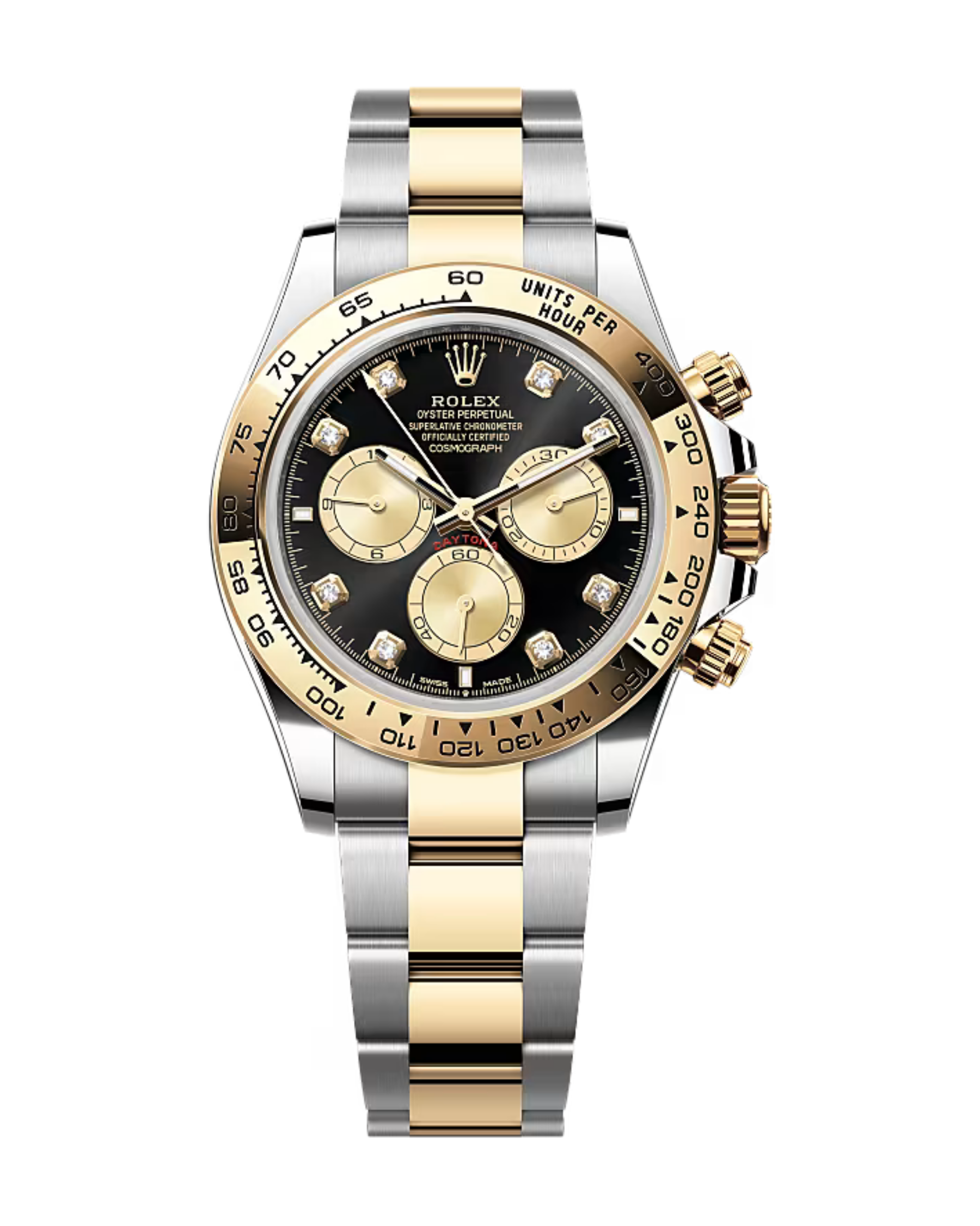 Cosmograph Daytona Two-Tone Black & Golden Diamond Set 126503