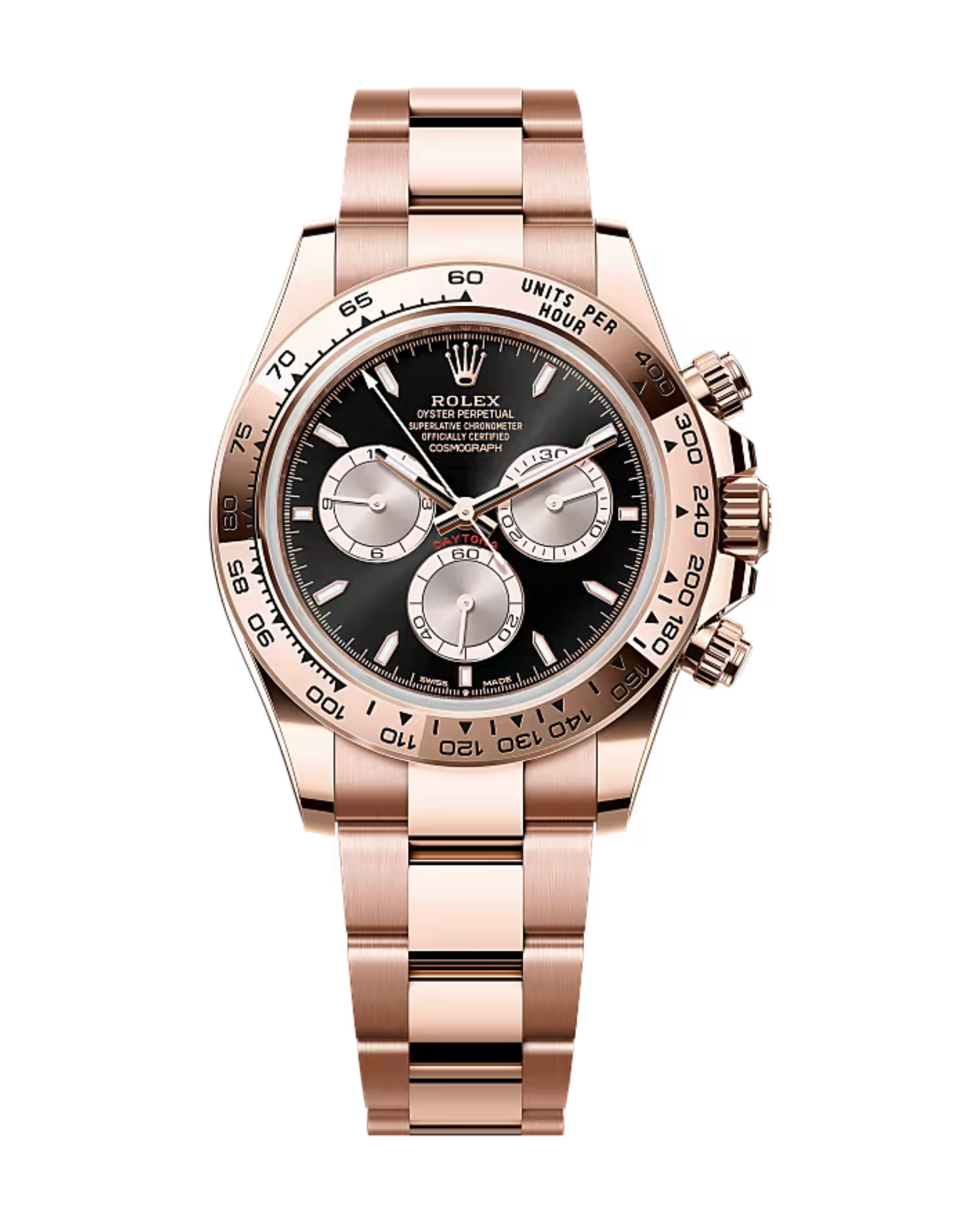 Rolex Rose Gold Comsograph Daytona Black & Sundust 126505