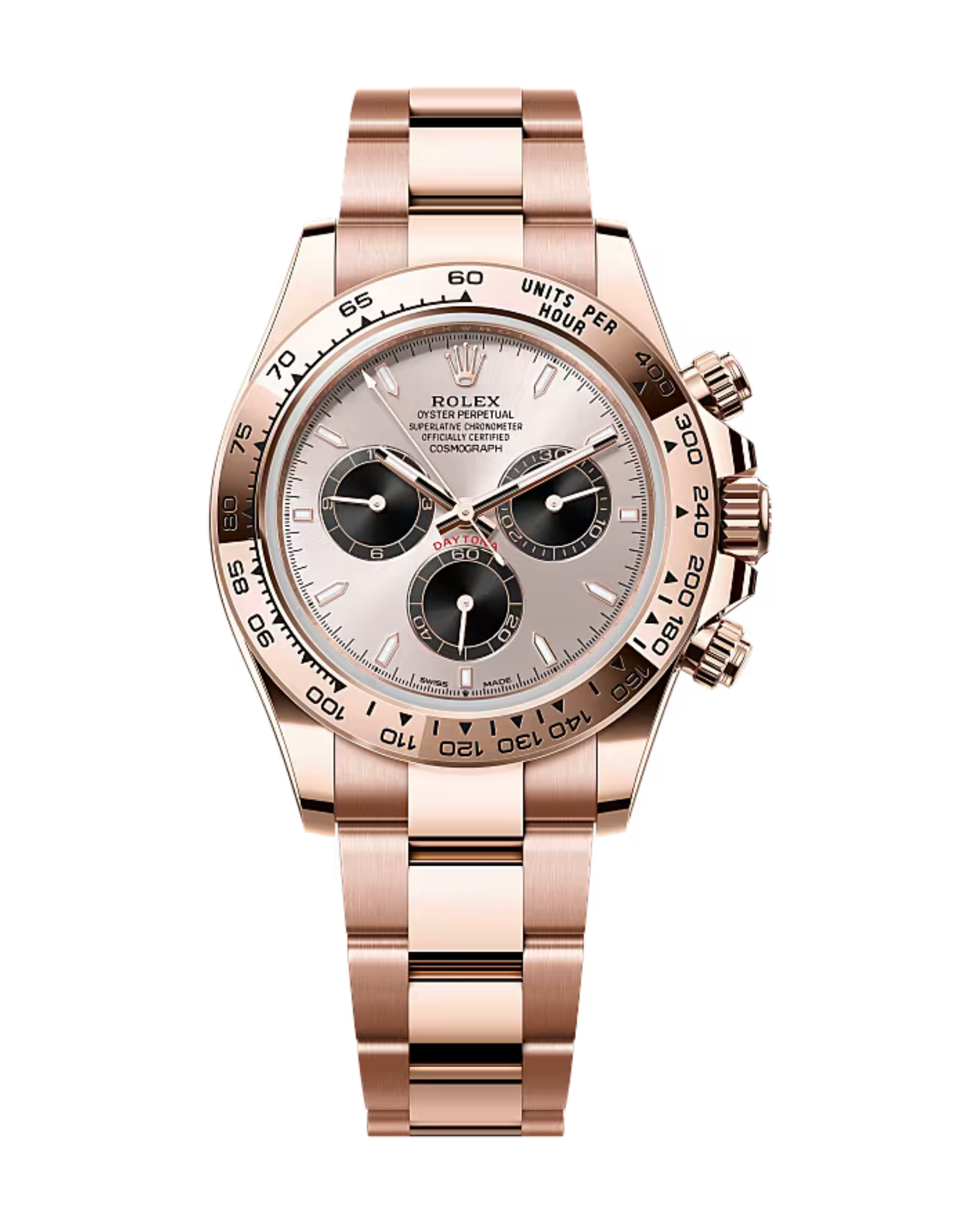 Rose Gold Comsograph Daytona Sundust & Black 126505