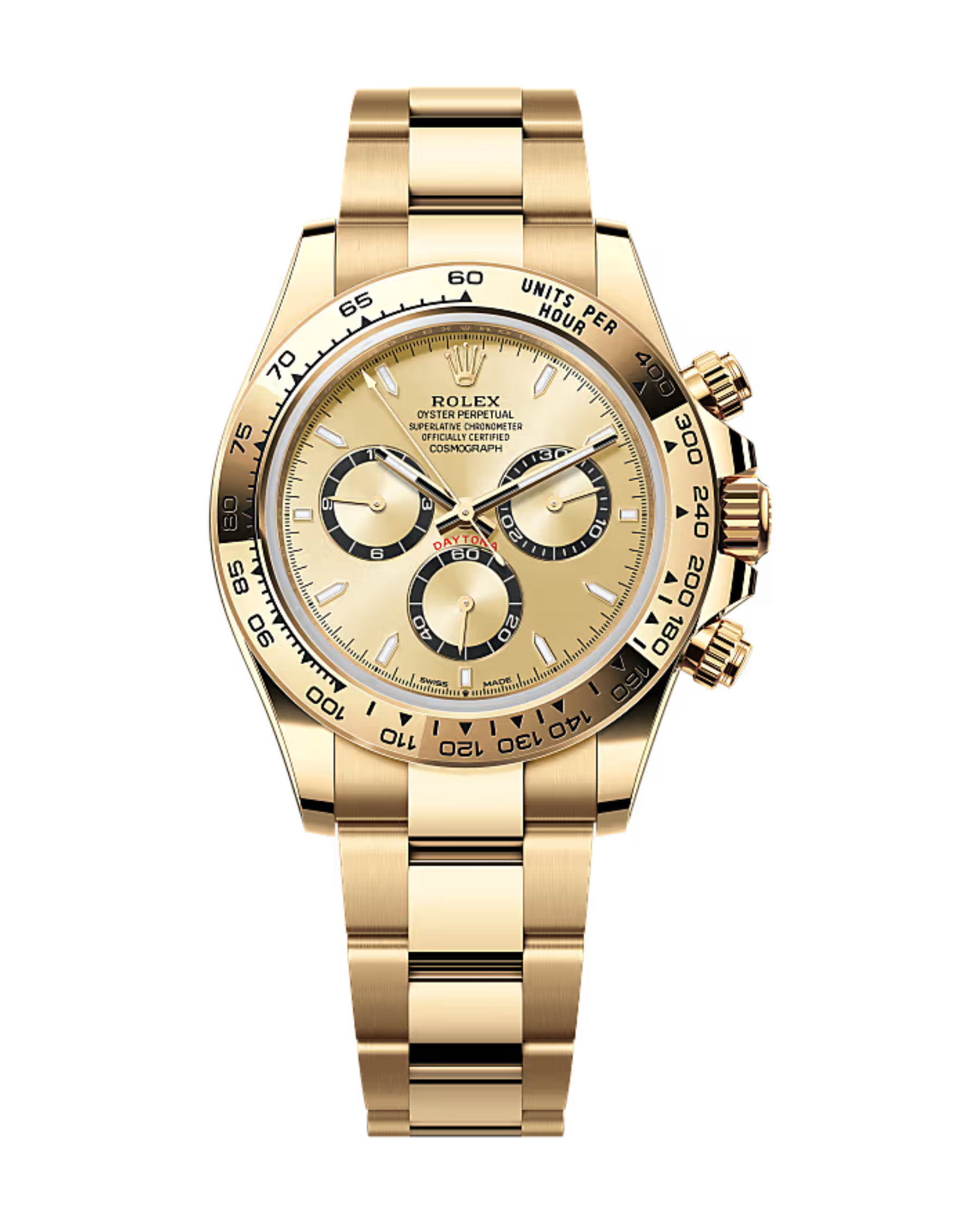 Yellow Gold Cosmograph Daytona Golden w/ Black Counter Rings 126508
