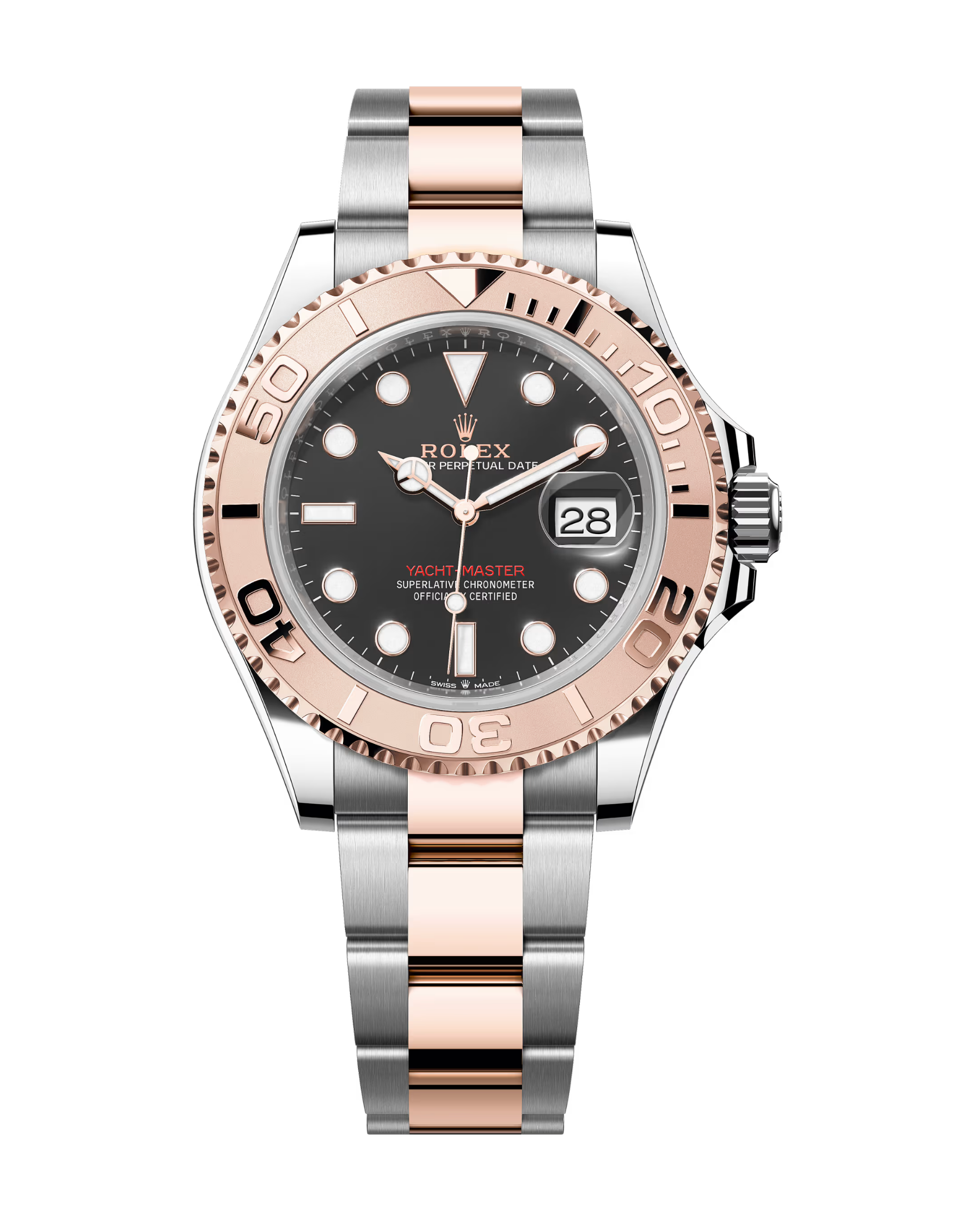 Yacht-Master 40mm Rose Gold & Stainless Black Dial 126621