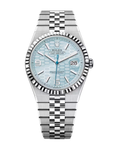 Land-Dweller 40mm Platinum Ice Blue Honeycomb Motif 127336
