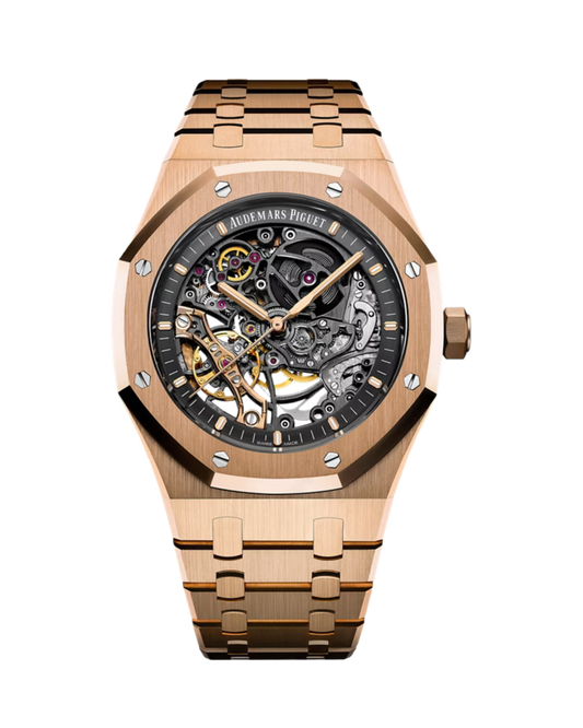 Royal Oak Double Balance Wheel Openworked 41mm Pink Gold Openworked Slate Grey 15407OR.OO.1220OR.01