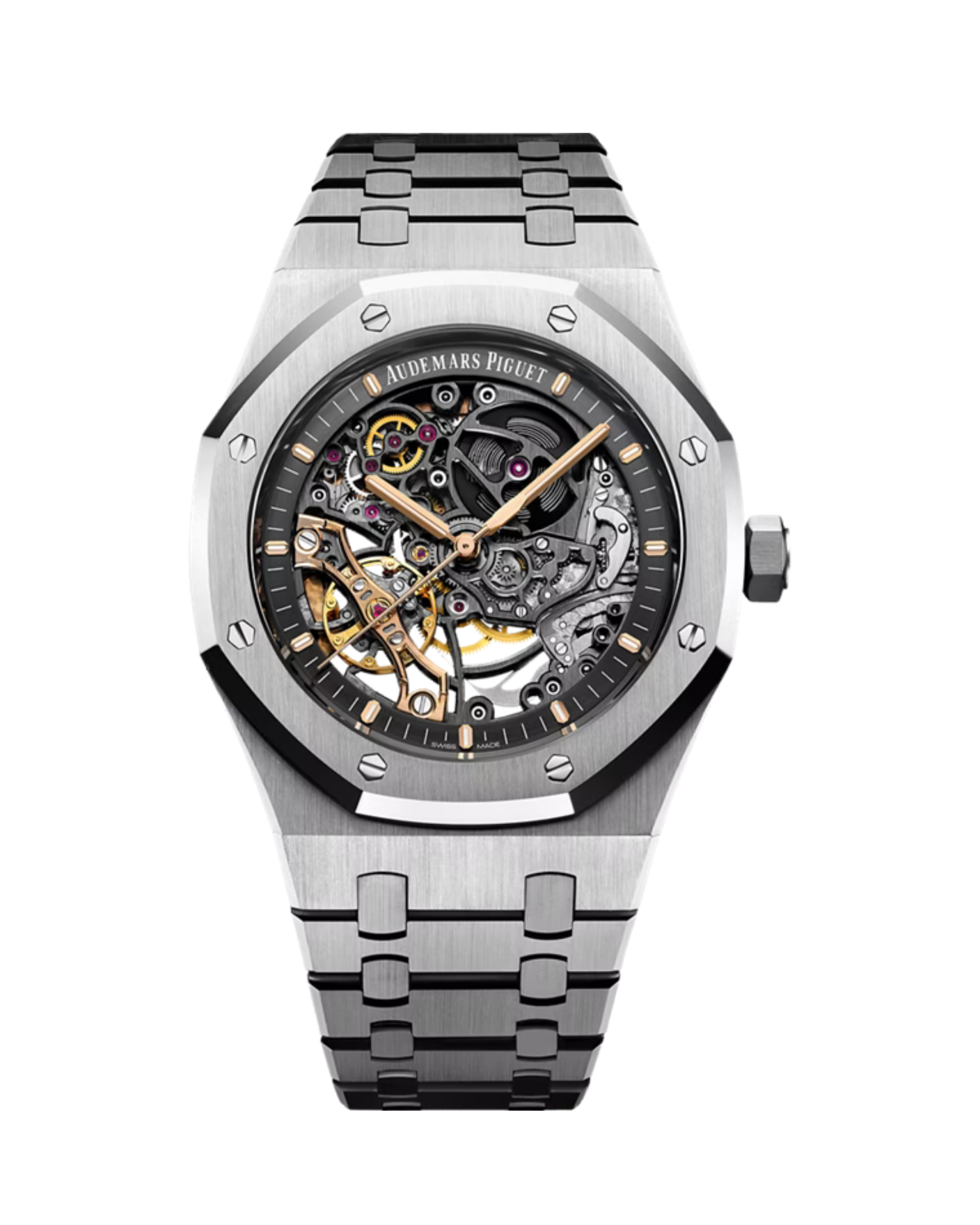 Royal Oak Double Balance Wheel Openworked 41mm Stainless Steel Openworked Slate Grey 15407ST.OO.1220ST.01