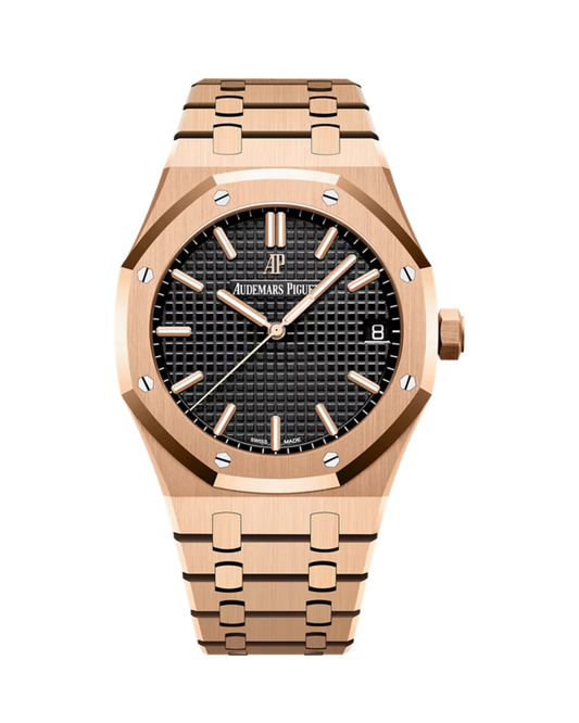 Royal Oak Selfwinding 41mm Pink Gold Black Grande Tapisserie 15500OR.OO.1220OR.01