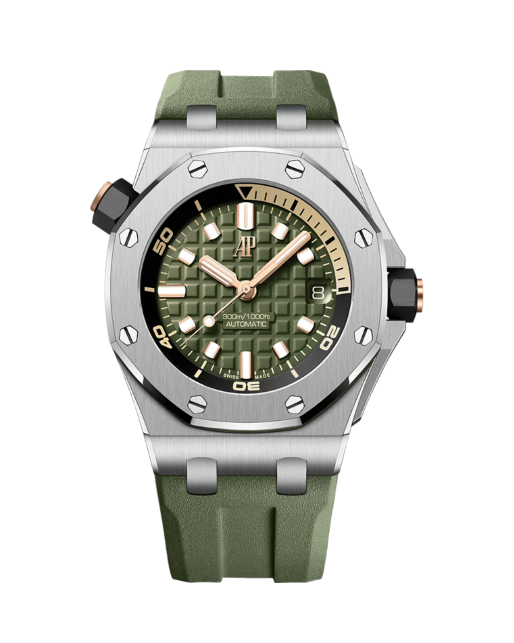 Royal Oak Offshore Diver 42mm Stainless Steel Khaki Green Méga Tapisserie 15720ST.OO.A052CA.01