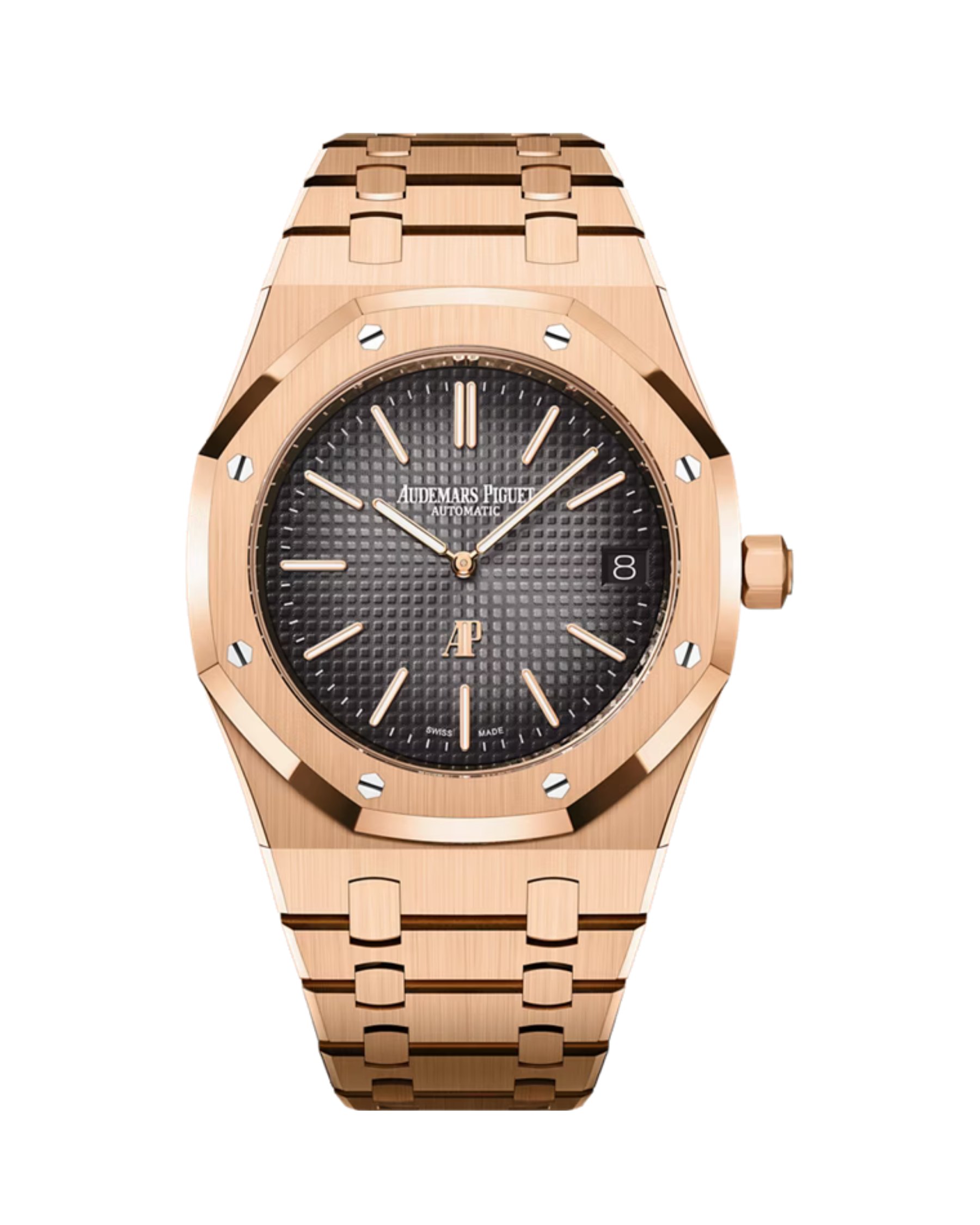 Royal Oak Jumbo Extra-Thin 39mm Pink Gold Smoked Brown Petite Tapisserie 16202OR.OO.1240OR.02