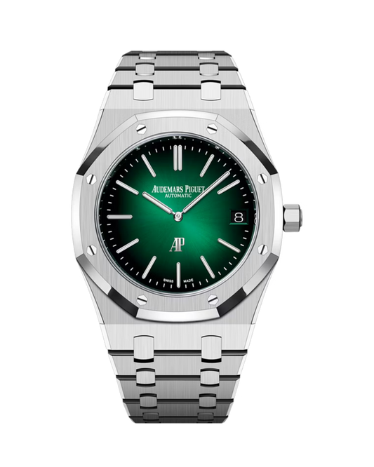 Royal Oak Jumbo Extra-Thin 39mm Platinum Smoked Green Sunburst 16202PT.OO.1240PT.01