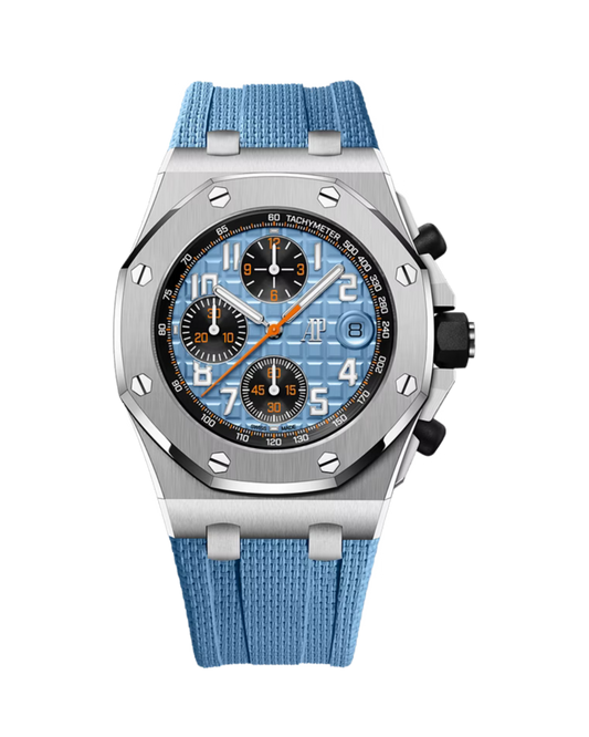 Royal Oak Offshore Chronograph 42mm Stainless Steel Blue Petite Tapisserie 26238ST.OO.A340CA.01