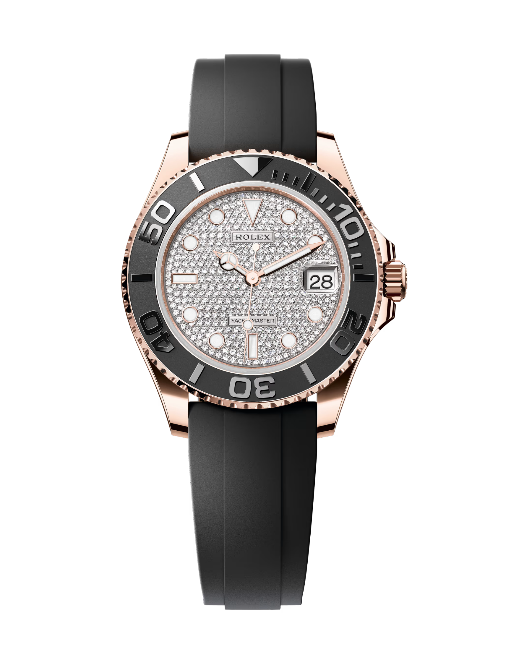 Yacht-Master 37mm Diamond-Paved Rose Gold Oysterflex 268655