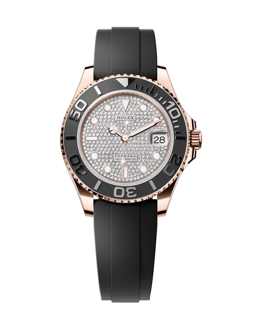 Yacht-Master 37mm Diamond-Paved Rose Gold Oysterflex 268655