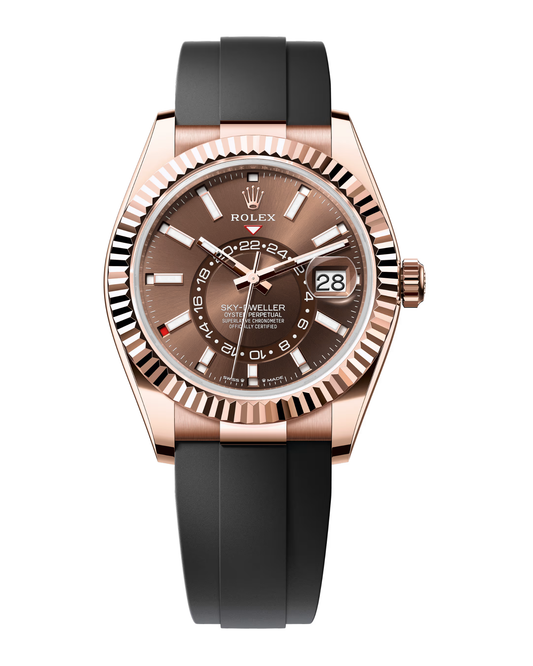 Sky-Dweller Rose Gold Chocolate Dial Oysterflex 336235