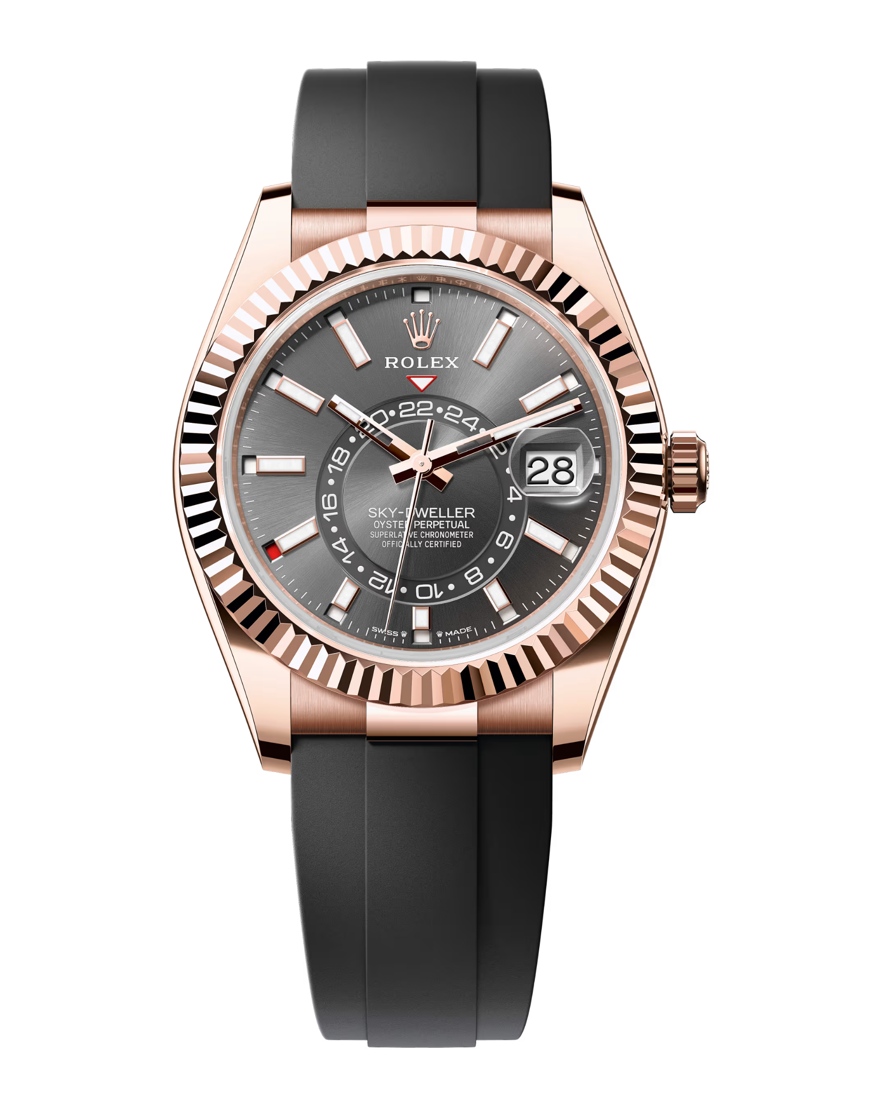Sky-Dweller Rose Gold Slate Dial Oysterflex 336235