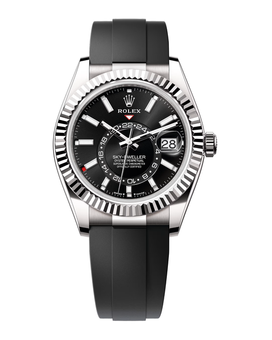 Sky-Dweller White Gold Bright Black Dial Oysterflex 336239