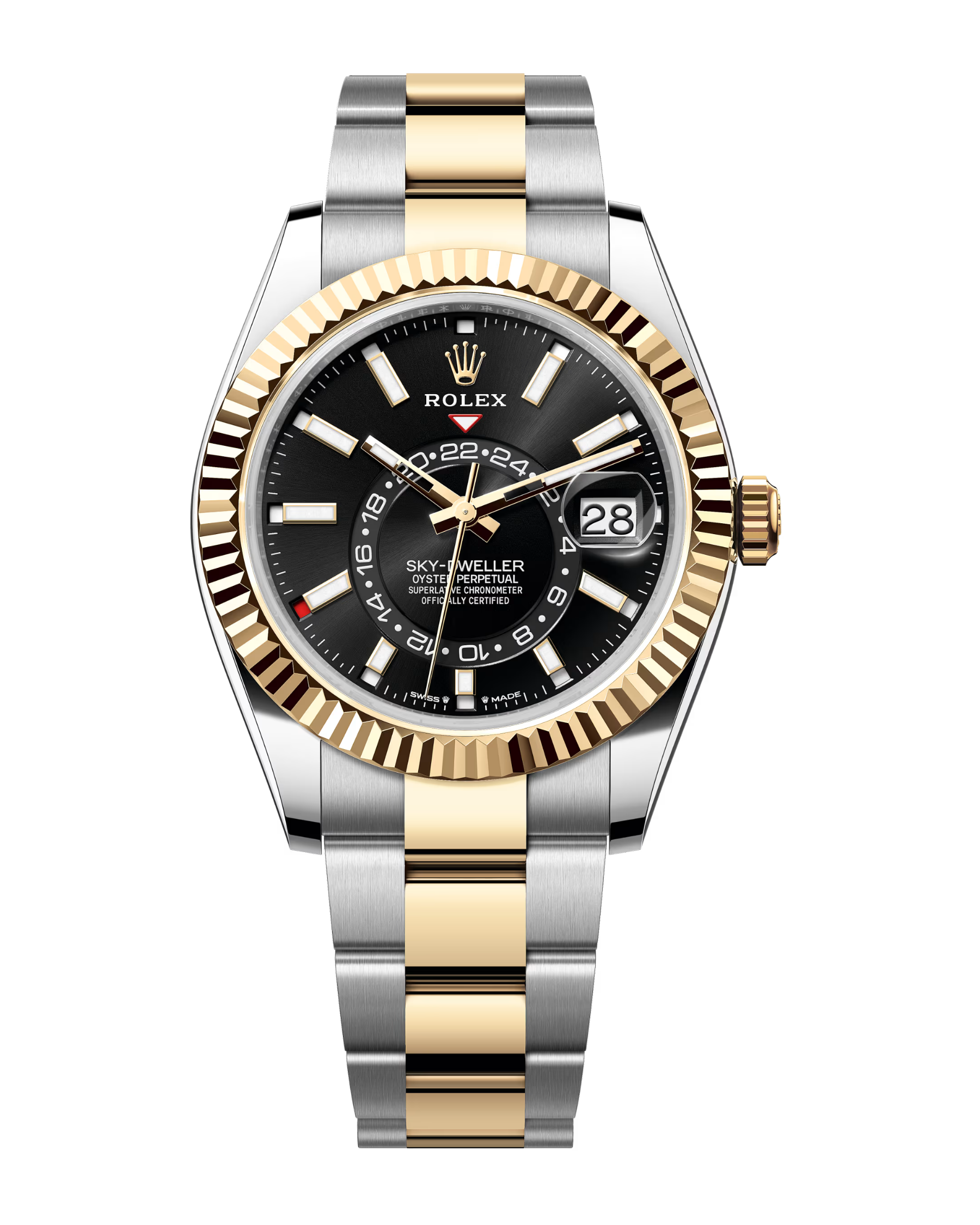 Sky-Dweller Yellow Gold & Stainless Bright Black Oyster 336933