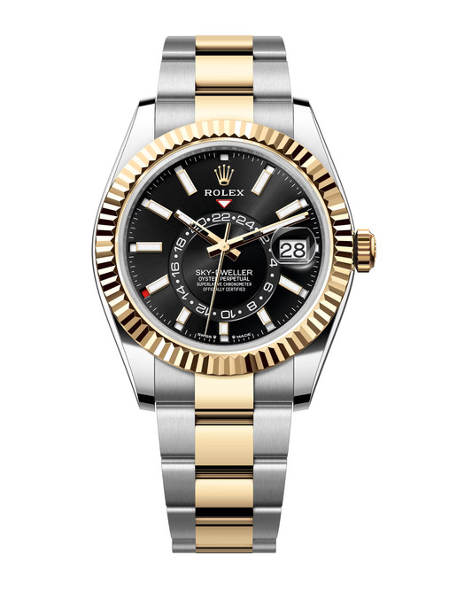 Sky-Dweller Yellow Gold & Stainless Bright Black Oyster 336933