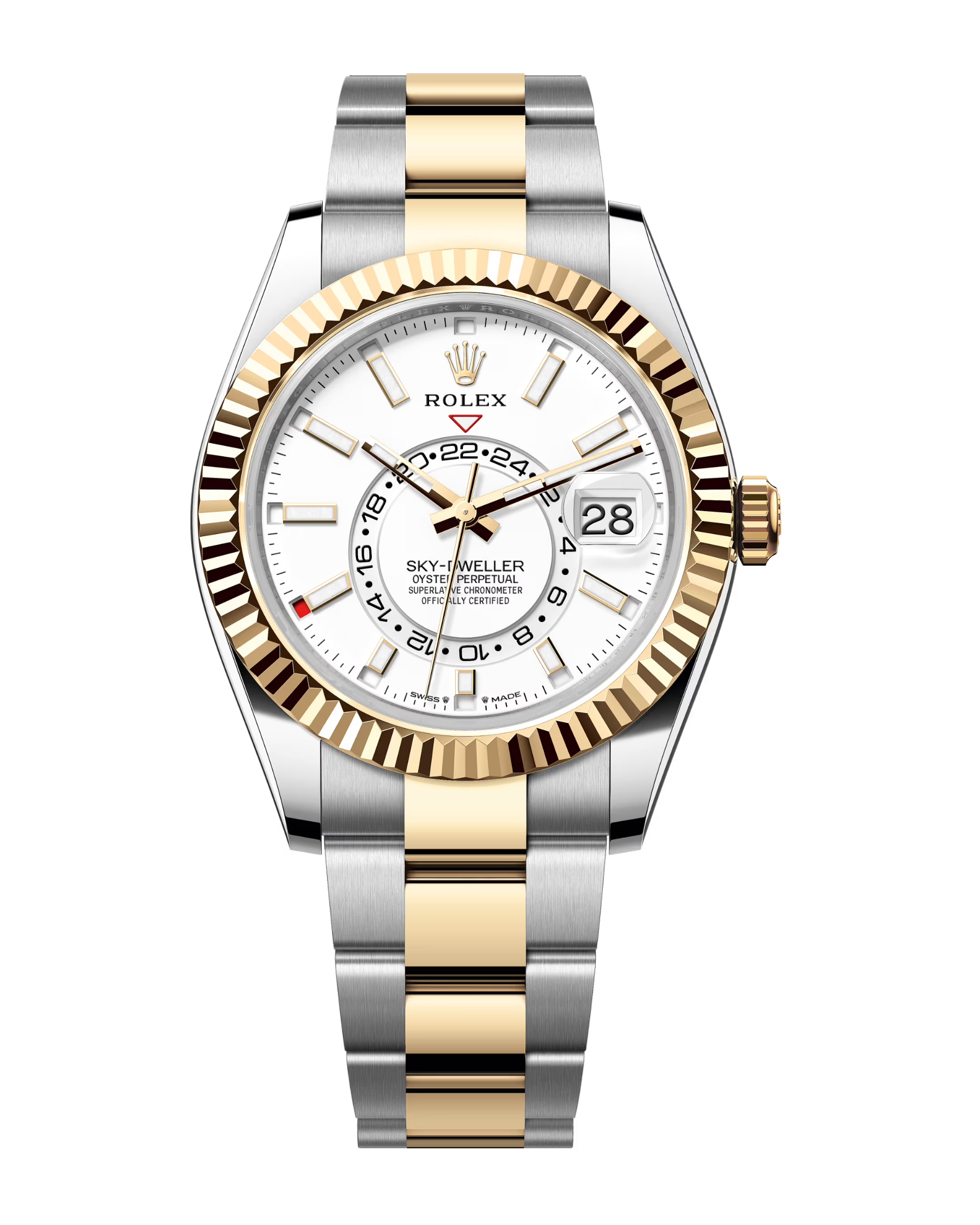 Sky-Dweller Yellow Gold & Stainless White Oyster 336933
