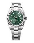 Sky-Dweller White Gold & Stainless Mint Green Oyster 336934