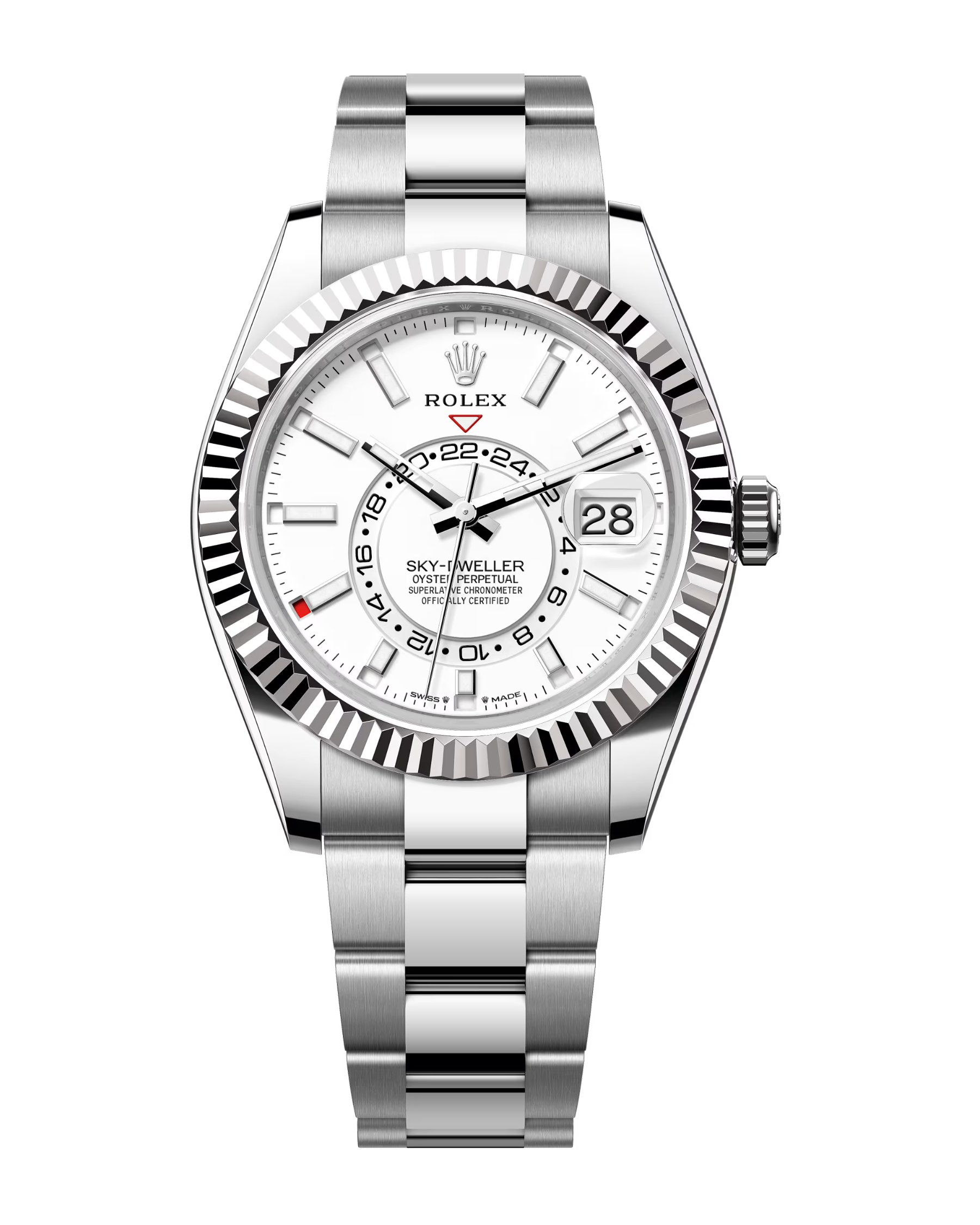 Sky-Dweller White Gold & Stainless White Dial Oyster 336934