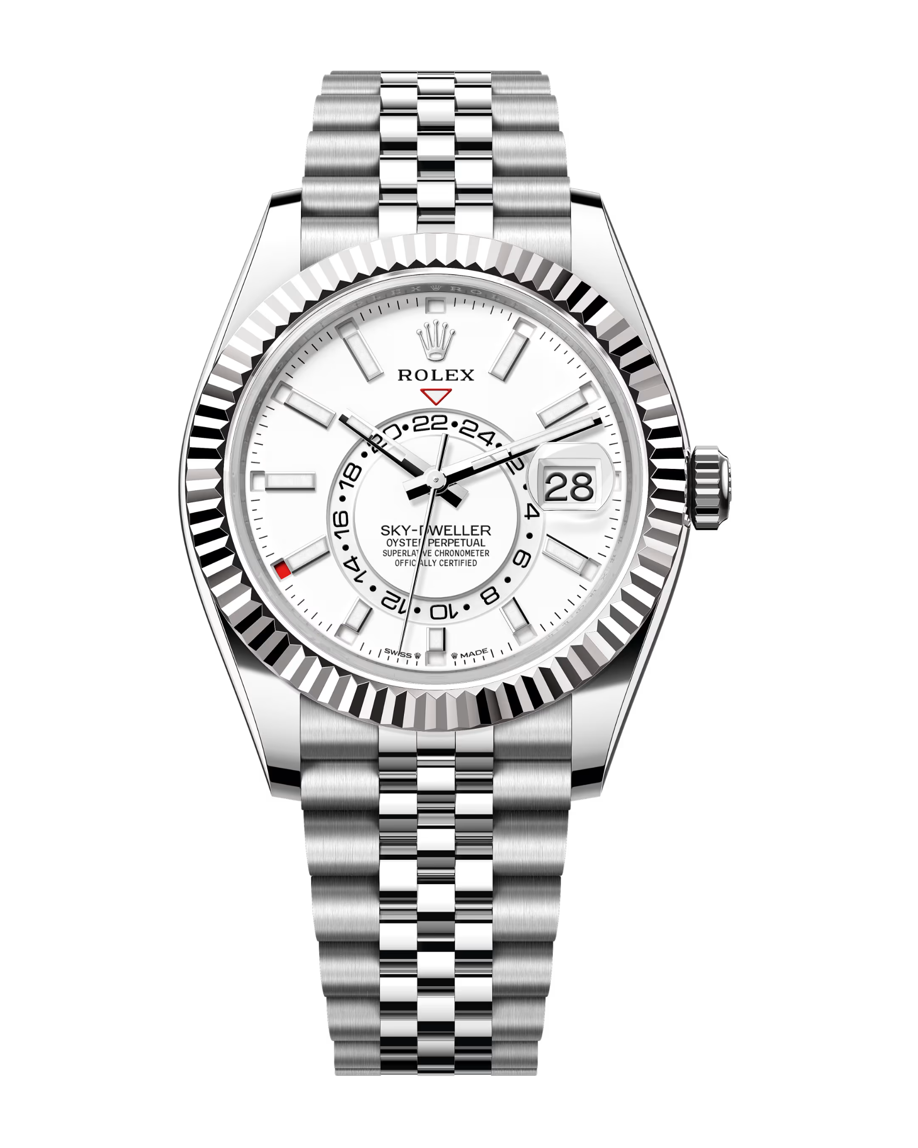 Sky-Dweller White Gold & Stainless White Dial Jubilee 336934