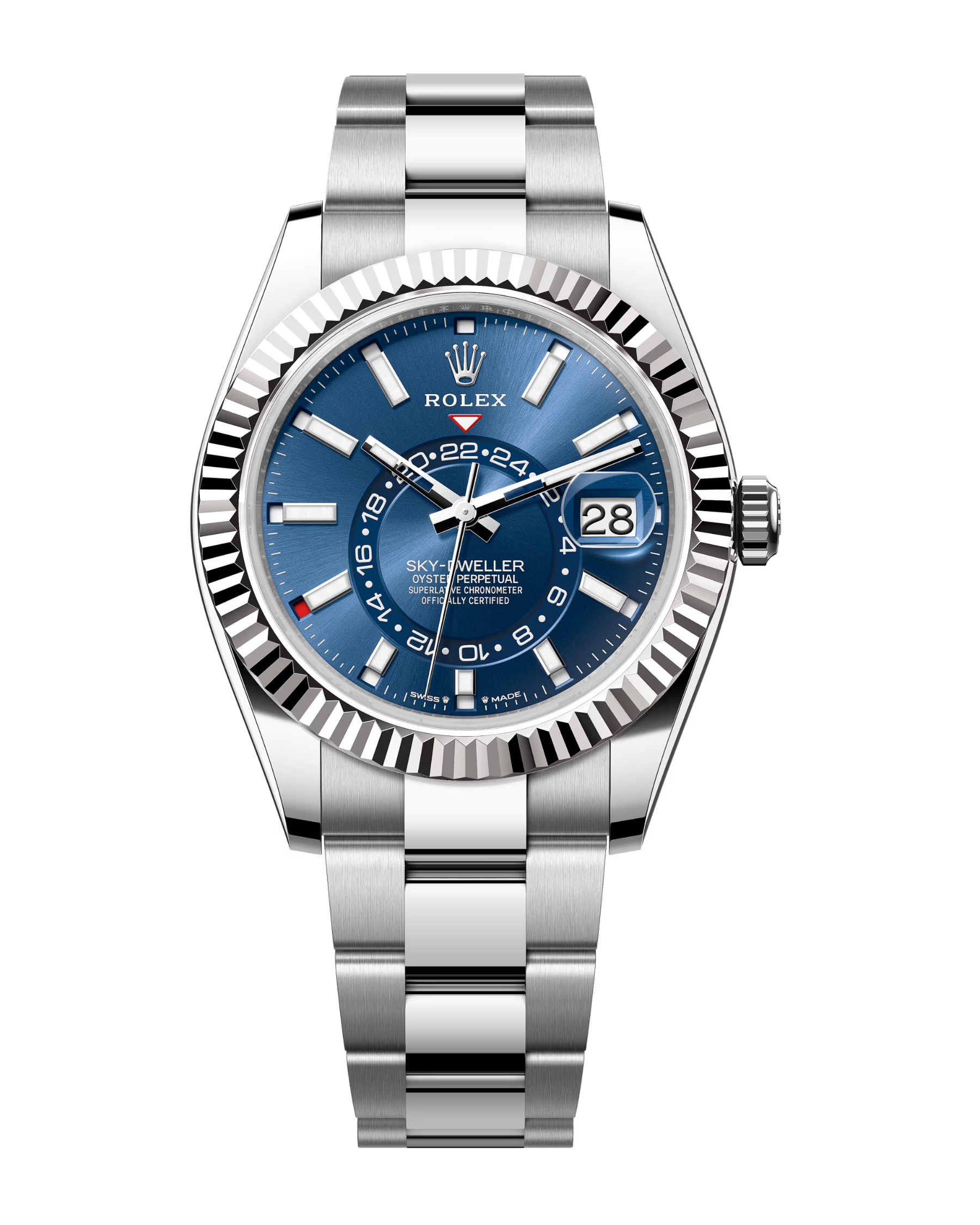 Sky-Dweller White Gold & Stainless Bright Blue Oyster 336934