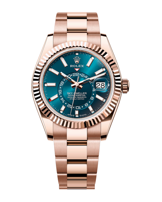 Sky-Dweller Rose Gold Blue-Green Dial Oyster 336935