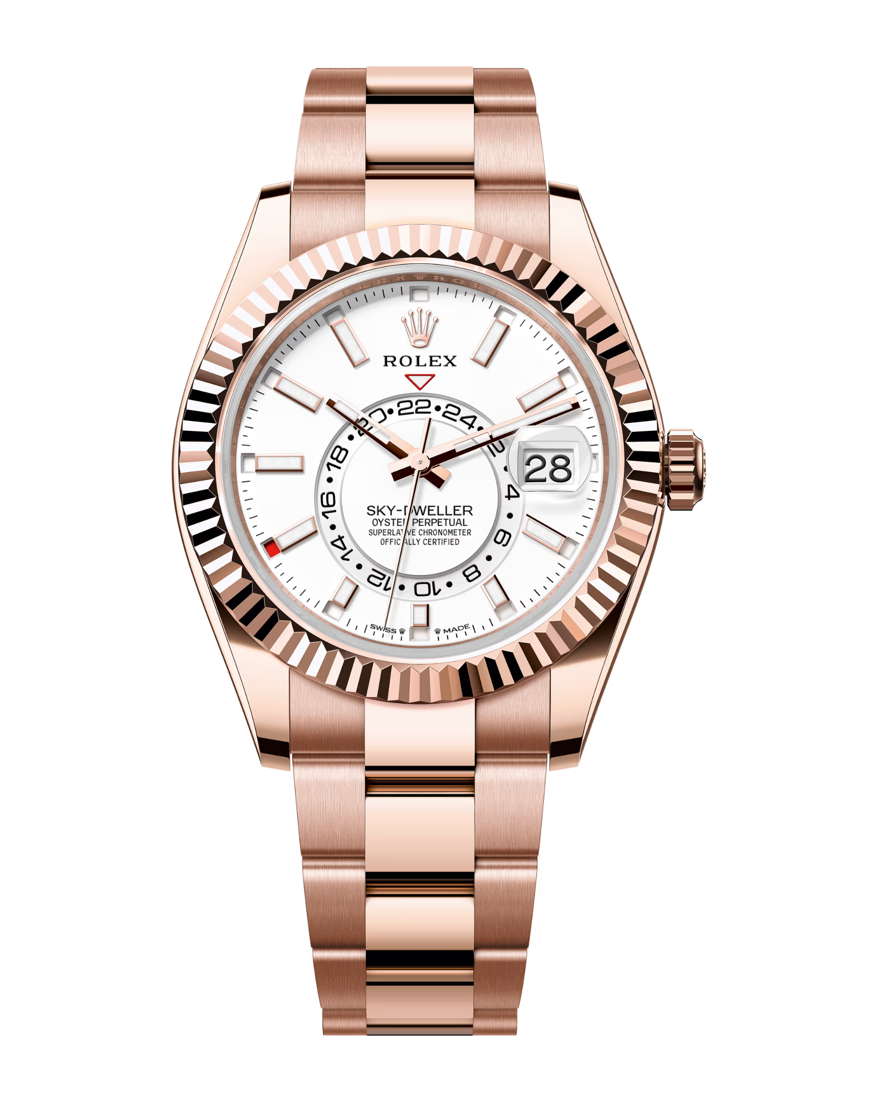 Sky-Dweller Rose Gold Intense White Dial Oyster 336935