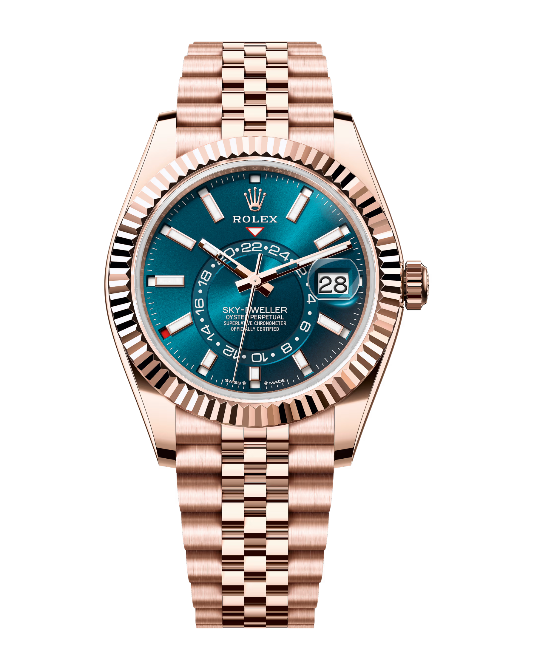 Sky-Dweller Rose Gold Blue-Green Dial Jubilee 336935
