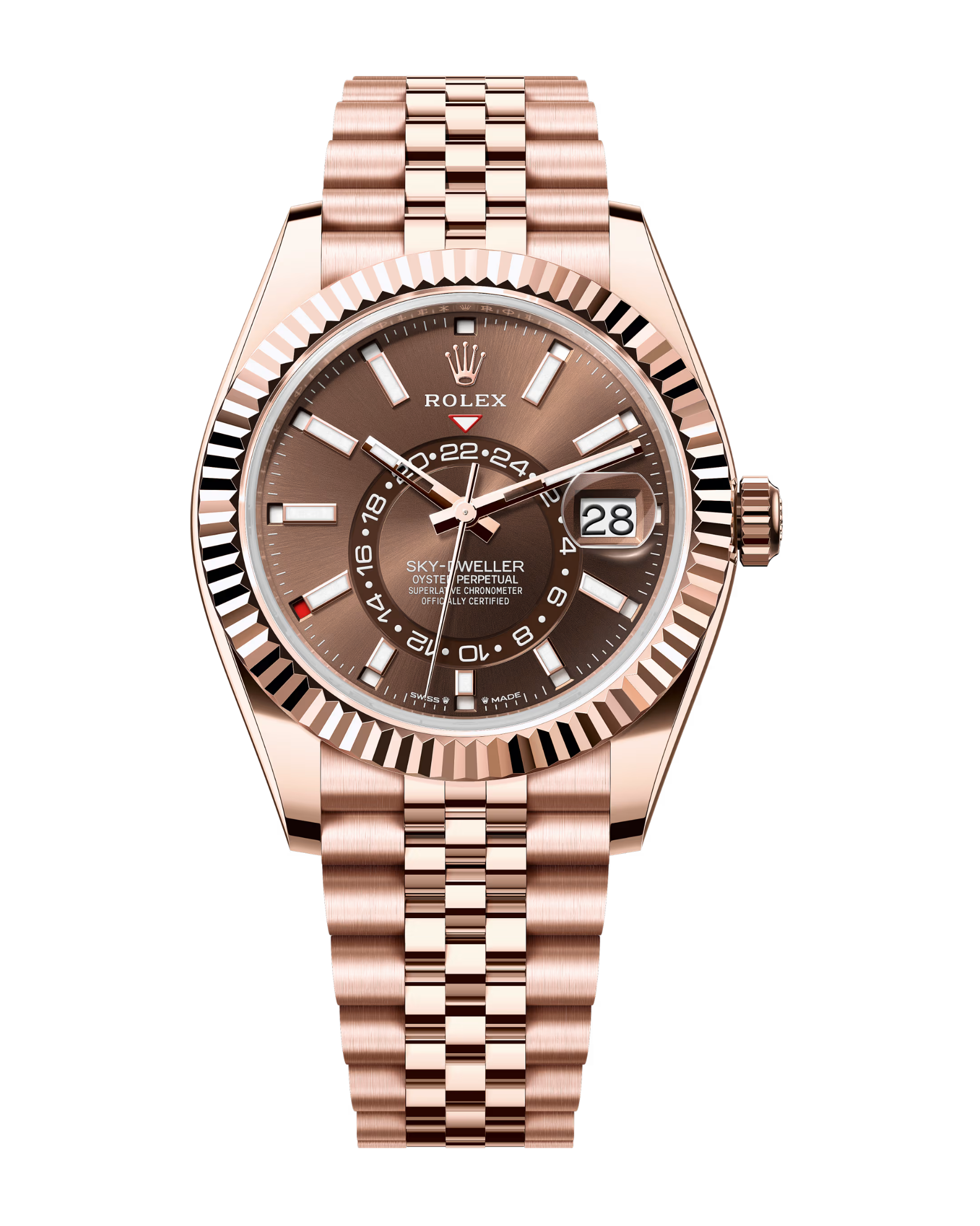Sky-Dweller Rose Gold Chocolate Dial Jubilee 336935