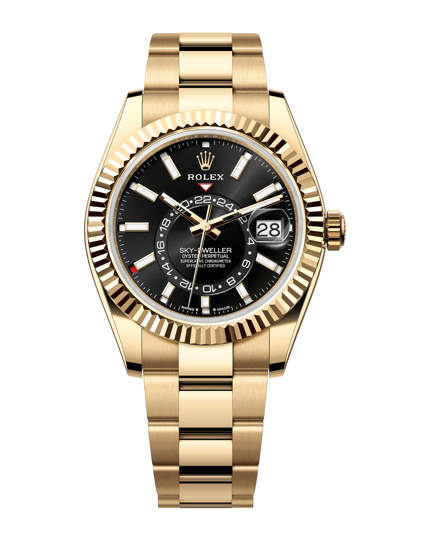 Sky-Dweller Yellow Gold Bright Black Dial Oyster 336938