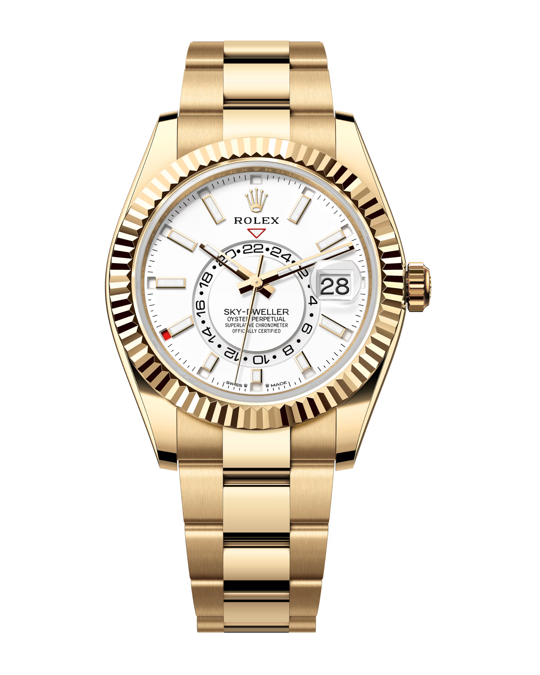 Sky-Dweller Yellow Gold Intense White Dial Oyster 336938