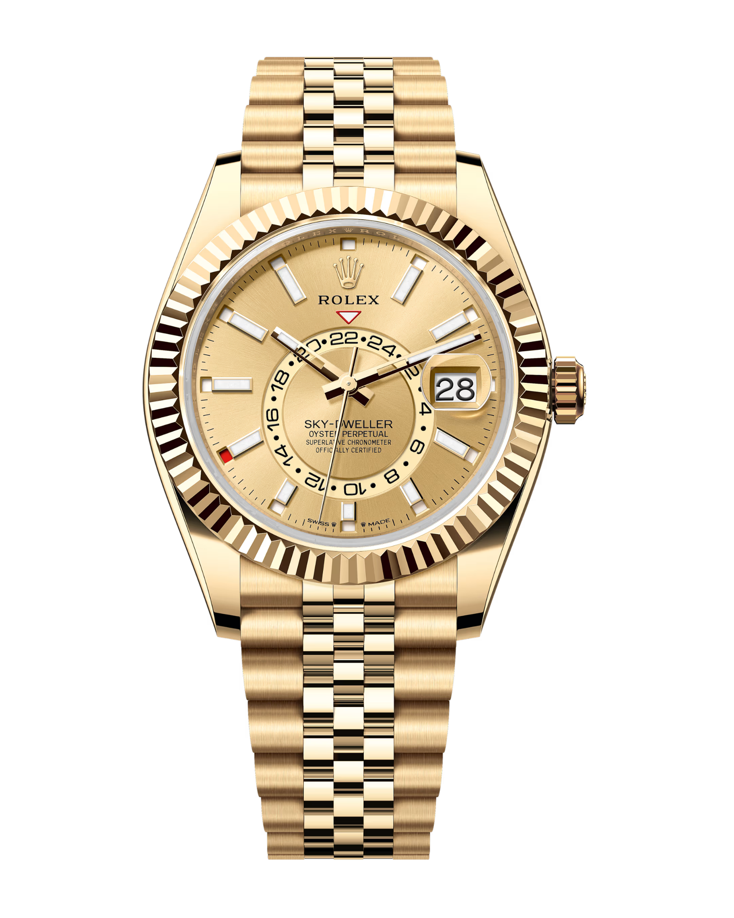 Sky-Dweller Yellow Gold Champagne Dial Jubilee 336938