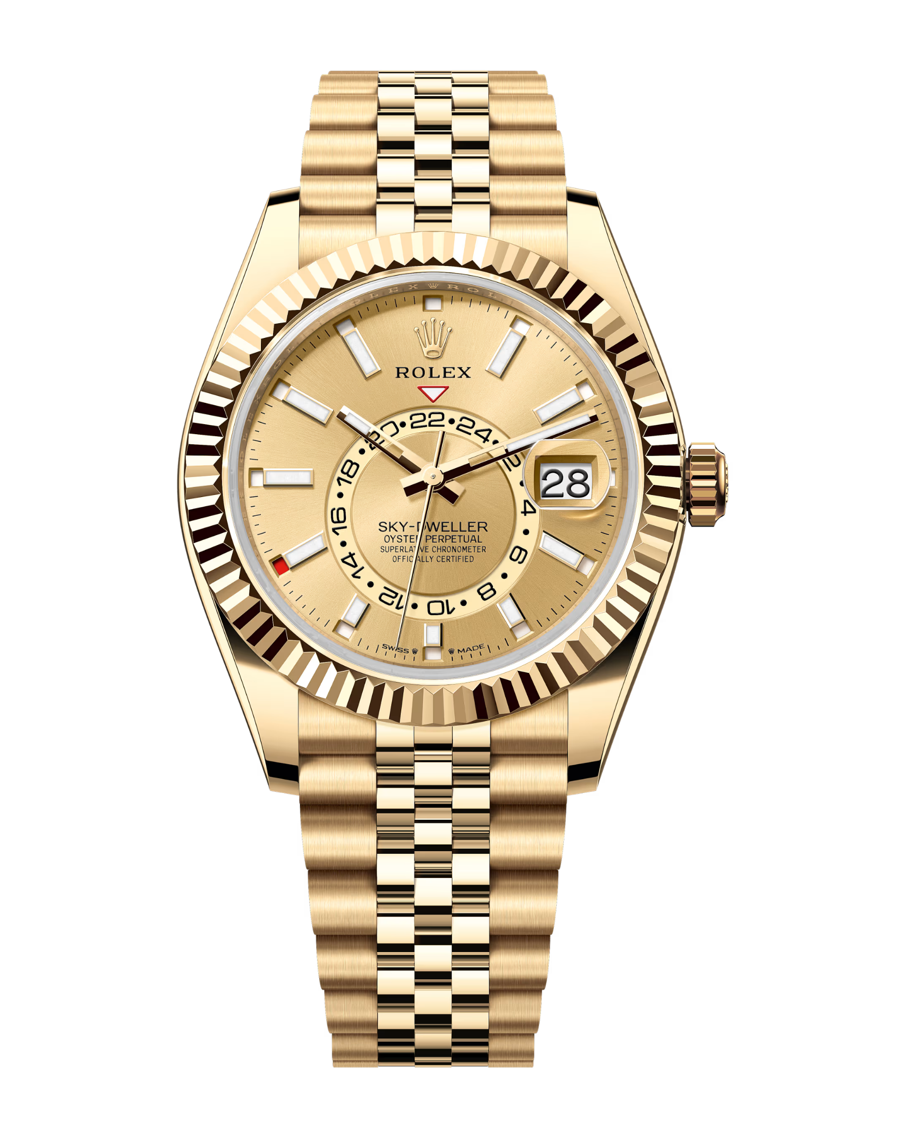 Sky-Dweller Yellow Gold Champagne Dial Jubilee 336938