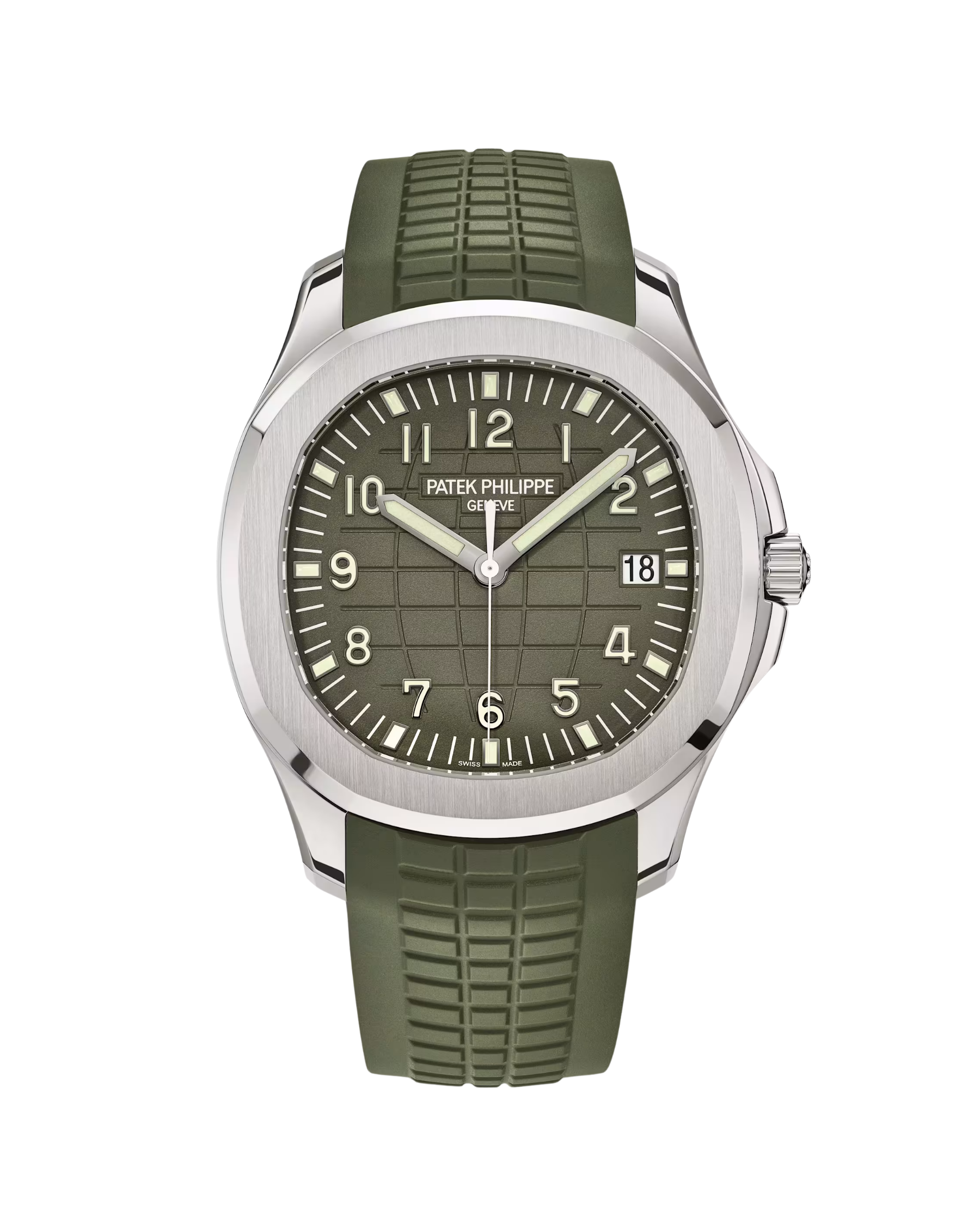 Aquanaut "Jumbo" White Gold Khaki Green Dial 5168G-010