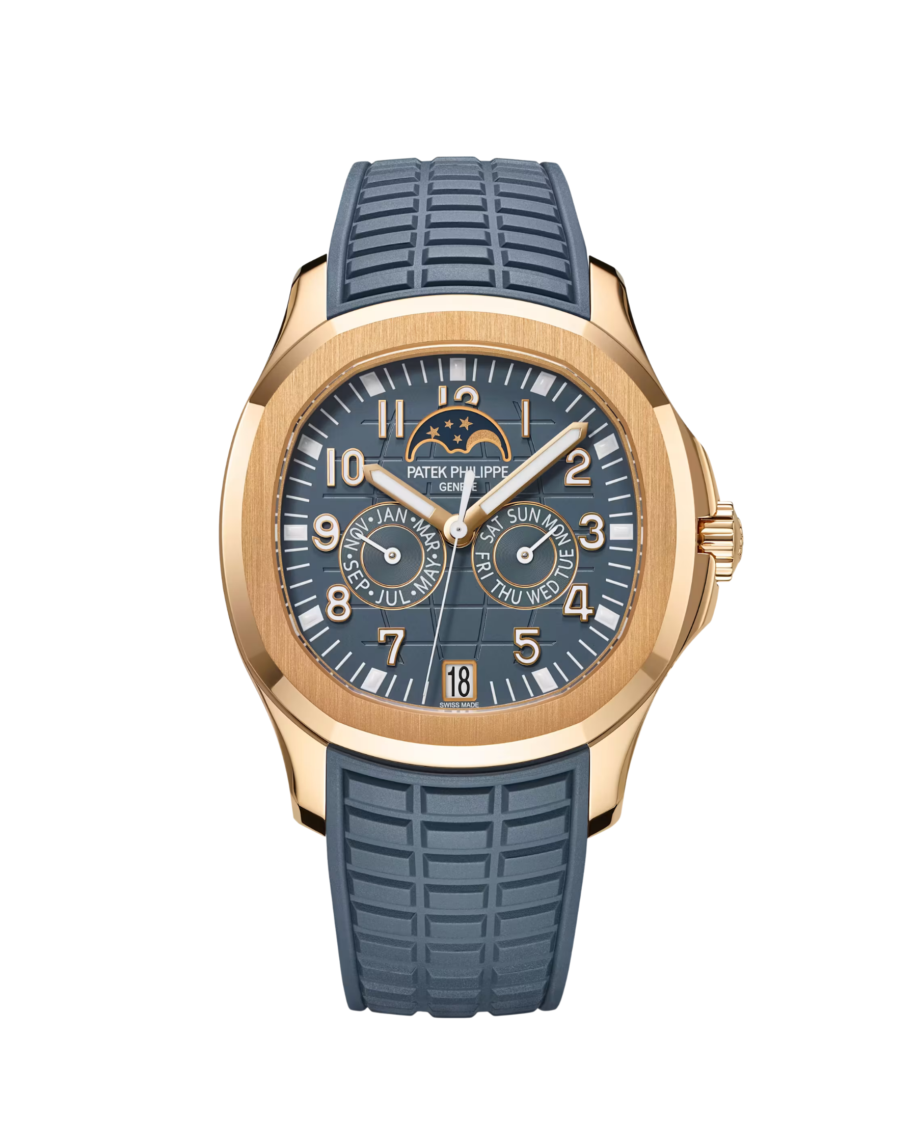 Aquanaut Luce Annual Calendar Rose Gold Blue Dial 5261R-001