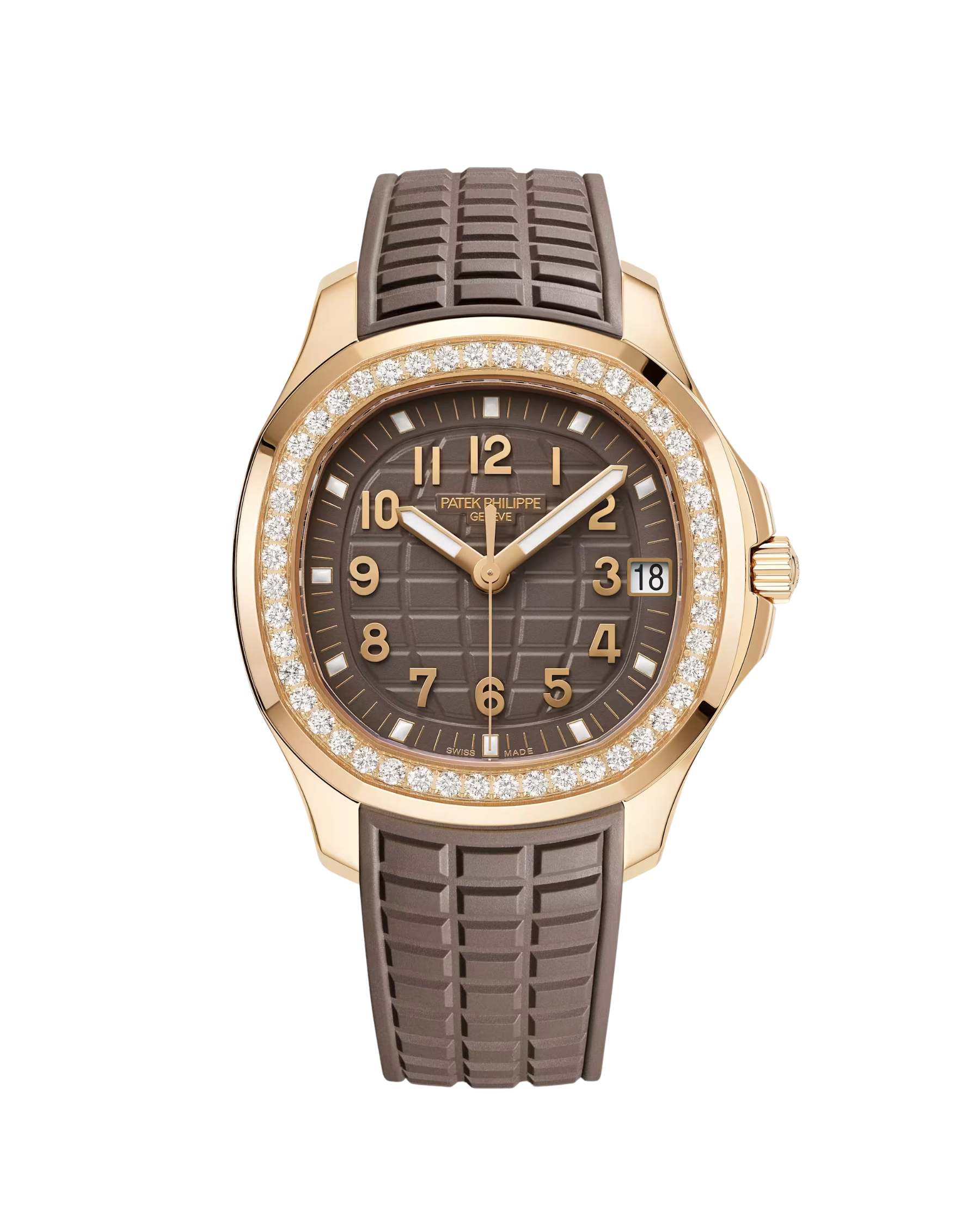 Aquanaut Luce Automatic Rose Gold Diamond Bezel Taupe Dial 5268/200R-010