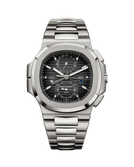 Nautilus Travel Time Chronograph Stainless Steel Black Dial 5990/1A-001