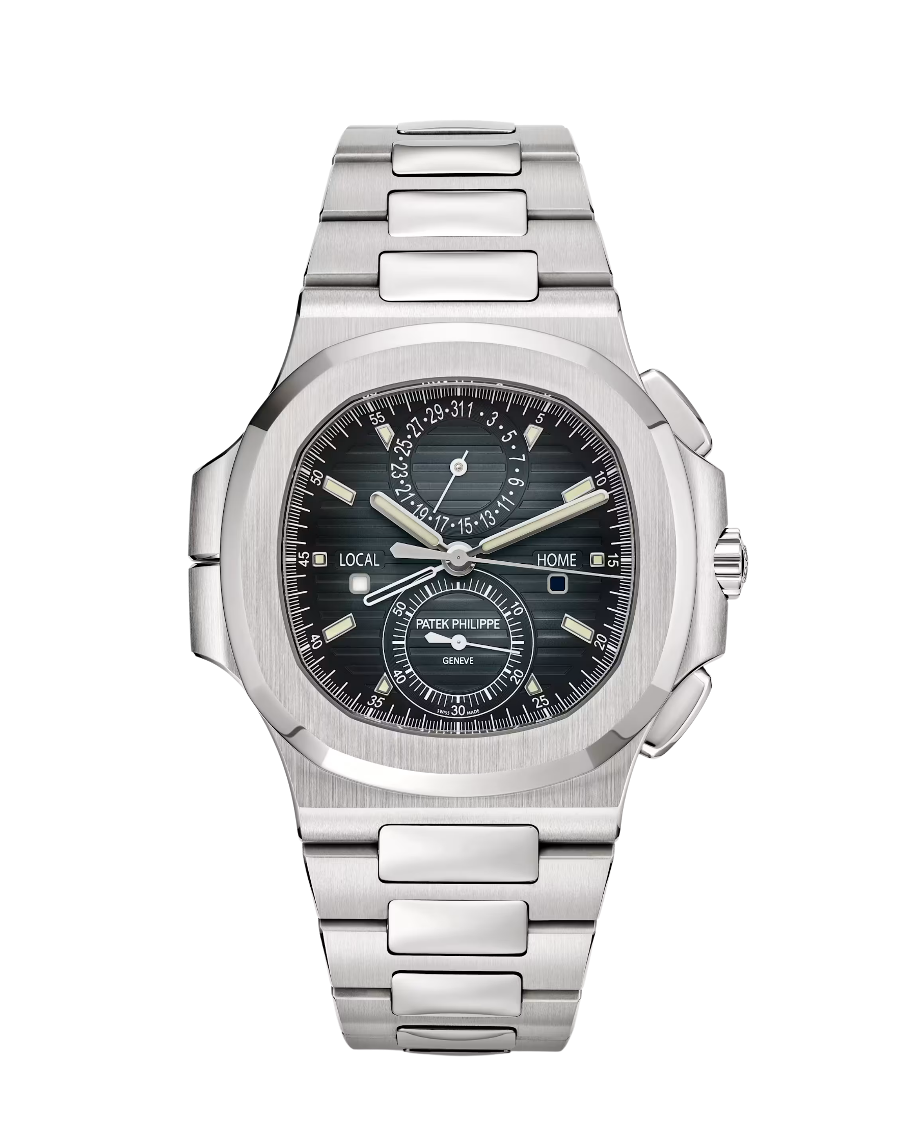 Nautilus Travel Time Chronograph Stainless Steel Blue Dial 5990/1A-011