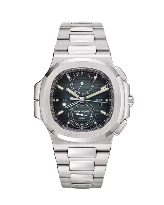 Nautilus Travel Time Chronograph Stainless Steel Blue Dial 5990/1A-011