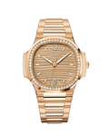 Ladies Nautilus Rose Gold Diamond Bezel 7118/1200R-010