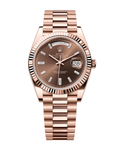 Day-Date Rose Gold 40mm Chocolate Baguette 228235